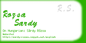 rozsa sardy business card