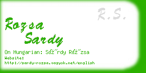 rozsa sardy business card
